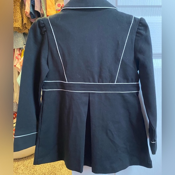 Janie and Jack Black Jacket with White Trim - Picture 5 of 5